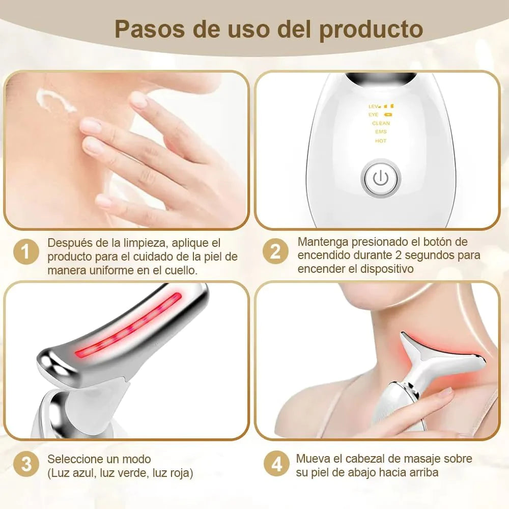 Masajeador Facial Lineas De Expresion DermaSuave 3 en 1